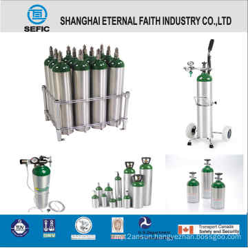 150bar High Pressure Medical Aluminum Oxygen Gas Cylinder